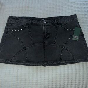 Wild Fable Black Studded Mini Skort
